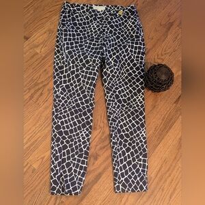 MICHAEL Michael Kors Navy And White Geometric Croc Jeans